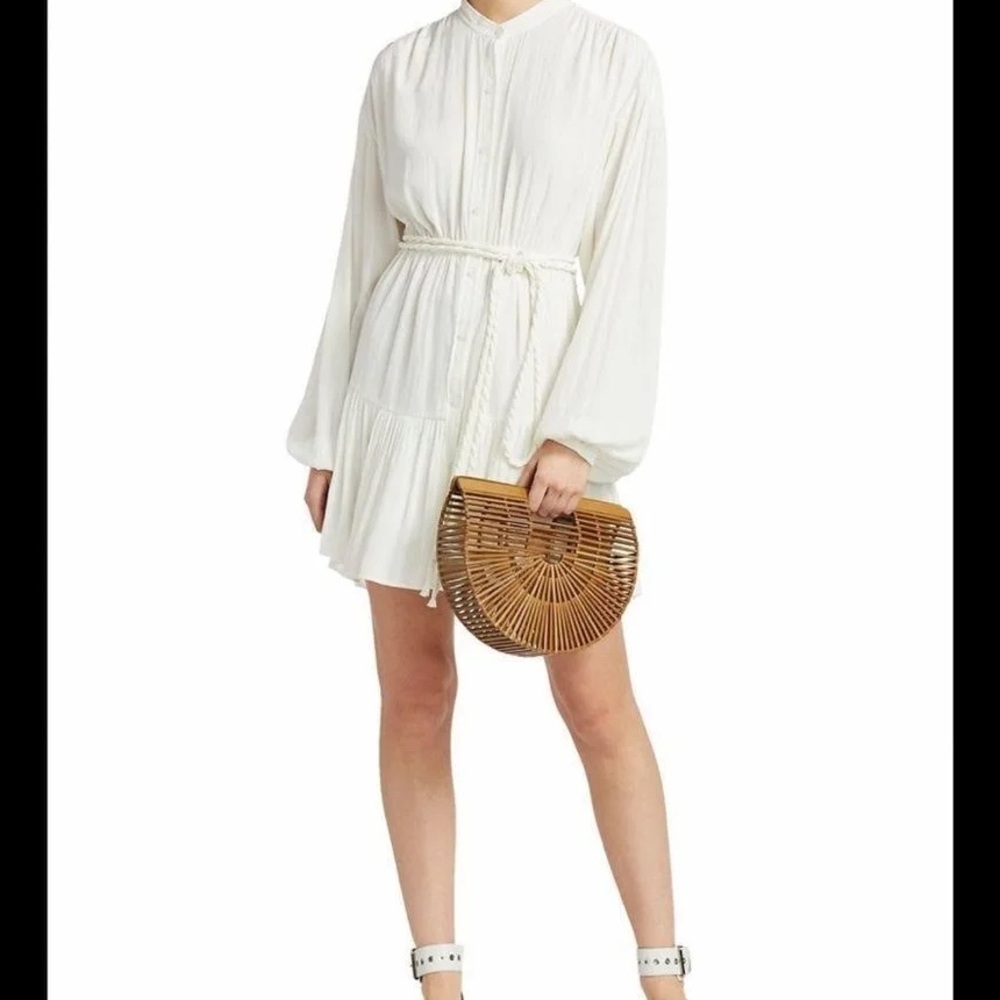 A.L.C. Jen White Long Sleeve Dress